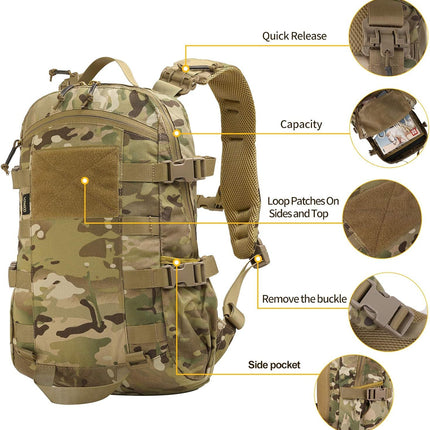 Tactical Backpack Men Military Assault Pack Outdoor Hiking Rucksack