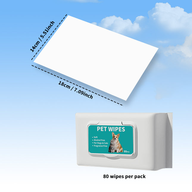 Pet Wipes For Dogs,Cats-Unscented,Alcohol-Free Gentle Grooming Wipes For Paws, Body,Bum-Quick Cleaning For Fresher, Healthier Pet-100 Sheets
