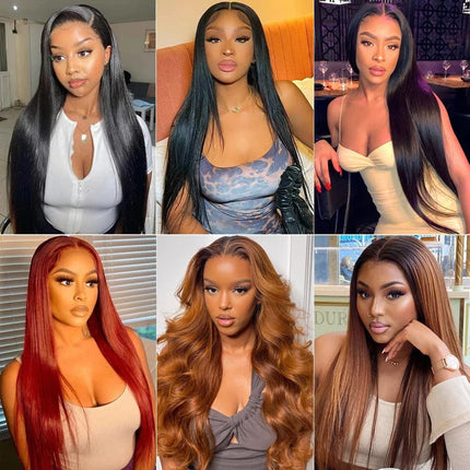 Straight 4X4 Lace Front Wigs for Black Women Human Hair Glueless Transparent HD Lace Closure Human Hair Wigs Brazilian Virgin Hair Pre Plucked 150% Density Natural Black 26Inch