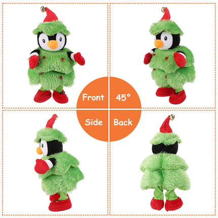 1Pc Penguin Or Elk Or Snowman Electric Dancing Singing Plush Toy Twisting Snowman Toy Talking Interactive Mimicking Funny Songs Wiggly Dance Kid Christmas Gift