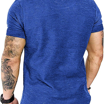 Men Muscle Workout T Shirt Gym Bodybuilding Active Short Sleeve Tee Top Black