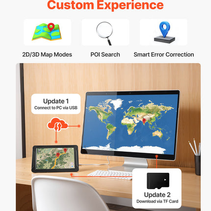 GPS Navigator For Car 9 Inch Touch Screen 16GB GPS Navigation System Dash Cam