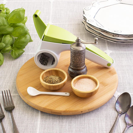 10” Bamboo Wood Lazy Susan Organizer for Kitchen, Turntable for Cabinet, Countertop, Table or Pantry