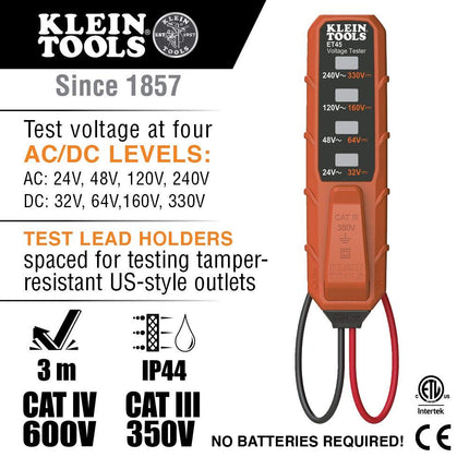 NCVT3PKIT Electrical Test Kit, Dual-Range Non-Contact Voltage Tester with Flashlight, AC/DC Voltage Tester