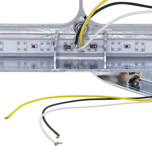 For Kenworth T400 T600 T800 W900B W900L Clear Headlight Bezel White LED Light