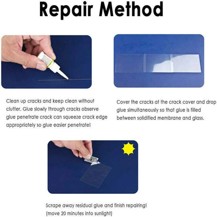 5-Pack Auto Glass Nano Repair Fluid Car Windshield Resin Crack Tool Kit Crack