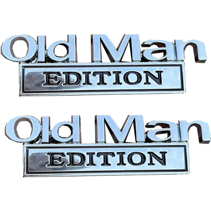 2pack Old Man Edition Emblems, Seabee Emblem 3D Badge Decal Car Truck SUV,Refrigerator Sticker,Window Display Stickers,Bicycles, Laptops, Fridges