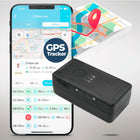 Small GPS Tracker for Vehicles, Love Ones, 4 Week Battery Life, Splash-Proof Casing Included, Hidden GPS Trackers for Kids, Seniors, Spouses and Luggage