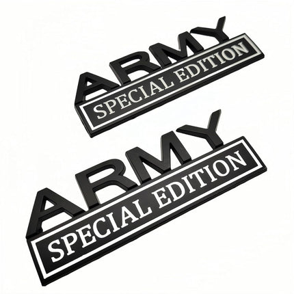 2pack Army Special Edition Emblems, Army Car Emblem 3D Badge Decal Car Truck SUV,Refrigerator Sticker,Window Display Stickers