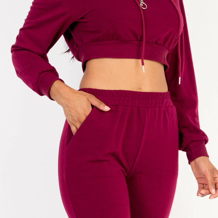 French Terry Half Zip Hoodie and Joggers Set (CAPELLA)