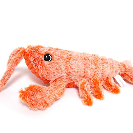 Pet Toys Electric Jumping Shrimp USB Charging Simulation Lobster Funny Cat Plush Pets Toy