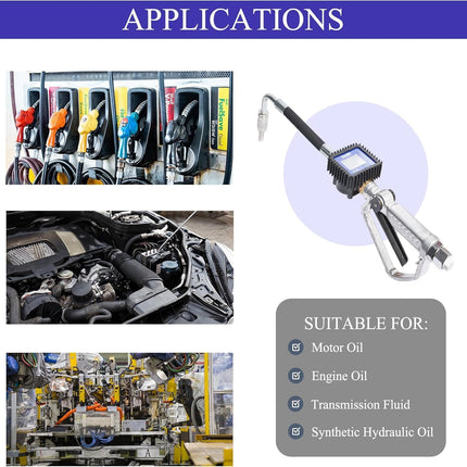 Electronic Metering Nozzle,Electronic Oil Gauge Gun With NPT Inlet