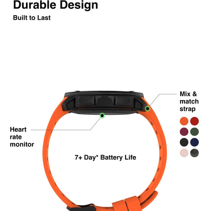 Explorer 3 Smart Watch Fitness Tracker for Men Compatible W Ios & Android (Orange)