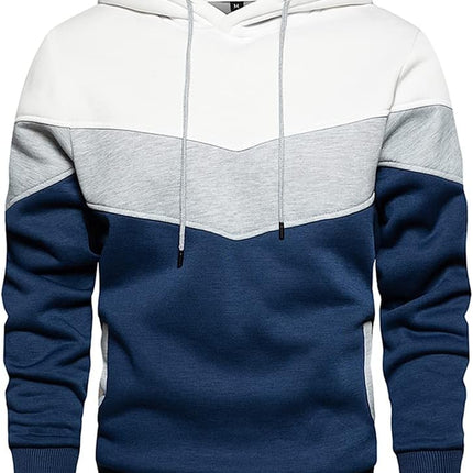 Mens Hooded Sweatshirt Casual Long Sleeve Drawstring Print Pullover Hoodies