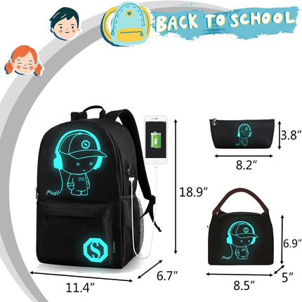 Backpack for Teen Boys, Anime Backpack Casual Daypack for Travel