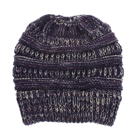 Mixed Color Knitted Wool Hat