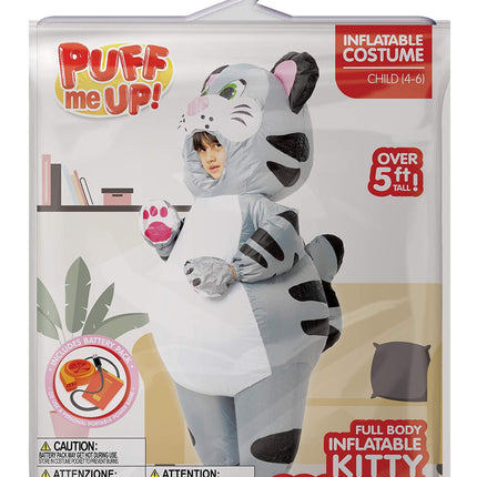 Cat Full Body Inflatable Animal Costume for Child, Unisex Inflatable Costume, Kitty for Halloween Halloween, Kitten Role Play, S