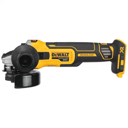 20V MAX XR Cordless Brushless 4.5 In. Slide Switch Small Angle Grinder with Kickback Brake (Tool Only)