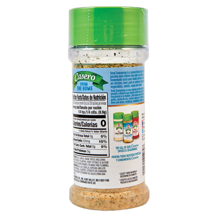 Casero Kosher Total Seasoning, 10.75 Oz Bottle