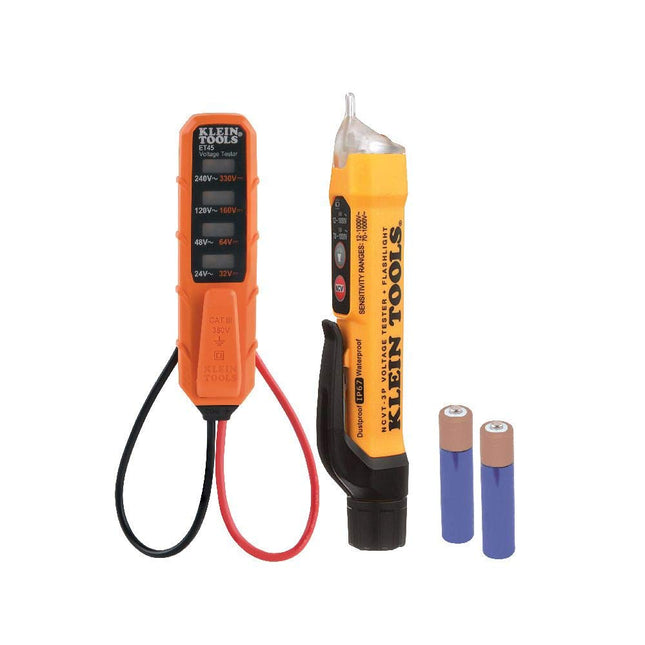 NCVT3PKIT Electrical Test Kit, Dual-Range Non-Contact Voltage Tester with Flashlight, AC/DC Voltage Tester