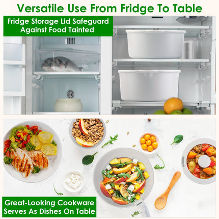 17Pcs Nonstick Cookware Set Frying Pan Sauce Pan Oven Dishwasher Safe Fedex Shipping