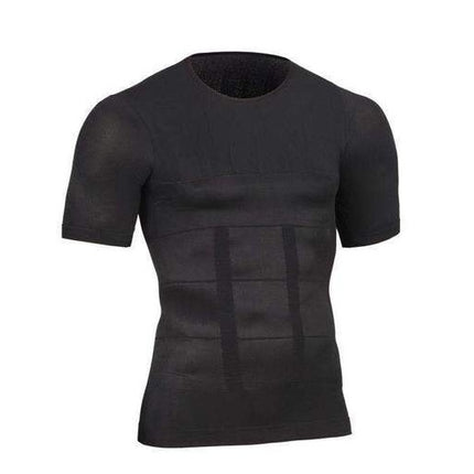 Male Chest Compression T-shirt Fitness Hero Belly Buster Slimming