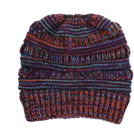 Mixed Color Knitted Wool Hat