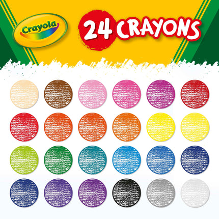 Crayons, 24 Count, Back to School Supplies, Classroom Supplies, Assorted Classic Colors, Gifts