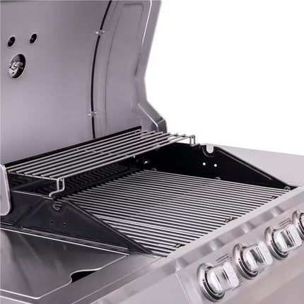 Performance Series Silver 4-Burner Liquid Propane Gas Grill with 1 Side Burner