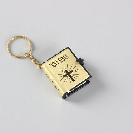 Mini HOLY Bible Keychain Religious Christian Jesus Cross Key Chain Women Prayer God Bless Gift Souvenirs Keyring