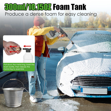 Cordless Pressure Washer 400PSI, 300W Portable Power Washer With 2 Nozzles & Foam Bottle, 1200mAh Rechargeable Battery For Car Bike Patio Window Fence Cleaning