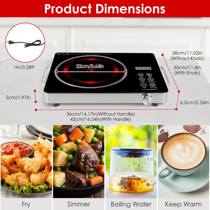 1Pc Electric Ceramic Stove Electric Cooktop Hot Plate Infrared Countertop Burner Sing Double Burner Options