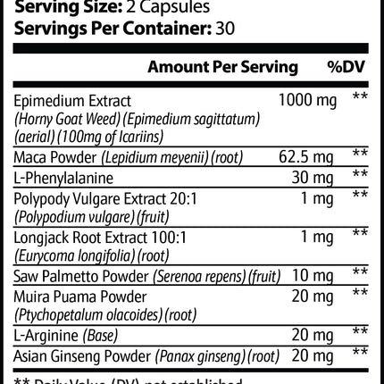 Horny Goat Weed Blend Boosts Libido, Energy, Stamina, And Hormonal Balance Herbal Vitality Support