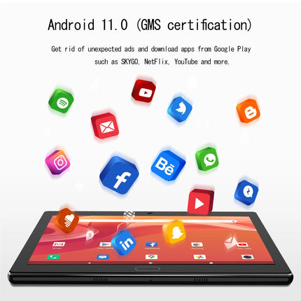 2024 Newest Android 11 Tablet 10.1 Inch, Octa-Core Dual 4G Cellular Tablet 64GB, Wifi, 4G RAM, with Case Mouse Keyboard