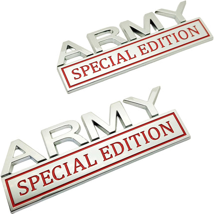 2pack Army Special Edition Emblems, Army Car Emblem 3D Badge Decal Car Truck SUV,Refrigerator Sticker,Window Display Stickers