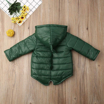 Fashion Toddler Baby Girls Boys 3D Dinosaur Hooded Jacket Autumn Winter Coat Kids Zipper up Outwear Warm Clothes