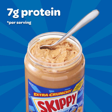 SUPER CHUNK Peanut Butter, 7 G Protein per Serving, Plastic Jar 40 Oz