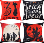 Halooween Throw Cusion Covers October 31 Trick or Treat Decorations Linen Pillow Cover for Bed