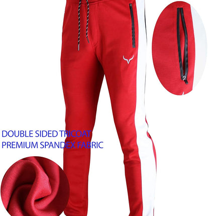 Mens Spandex Fleece Athletic Jogger Fitness Workout Gym Sweatpants