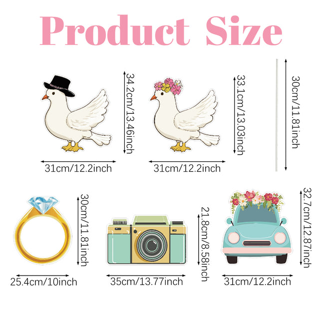 5Pcs Wedding Yard Signs