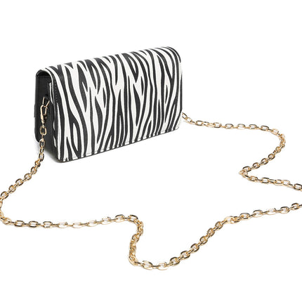 Cross Body Bag for Women - RFID Blocking with Credit Card Slots Clutch -PU Vegan Leather (Zebra)