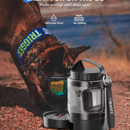 Lassot Portable Pull-out Water Bowl For Dogs, Large Capacity, Perfect For Camping, Hiking, Beach Trips, Road Trips, And Park Walks.