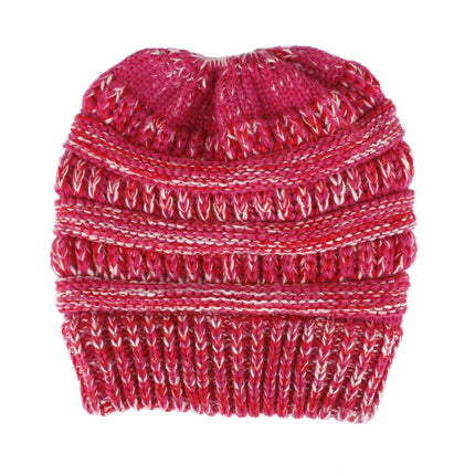 Mixed Color Knitted Wool Hat