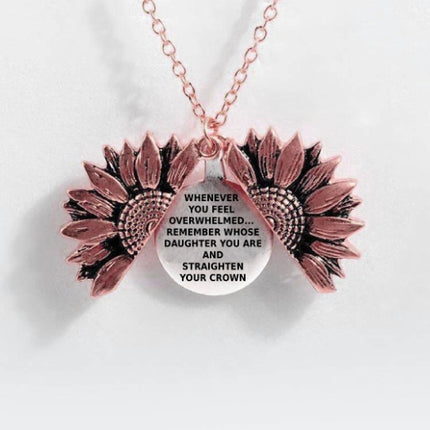 Sunflower Double-layer Lettering Necklace