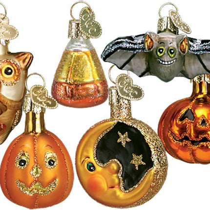 Ornaments: Halloween Decorations Glass Blown Ornaments for Christmas Tree, Miniature Halloween