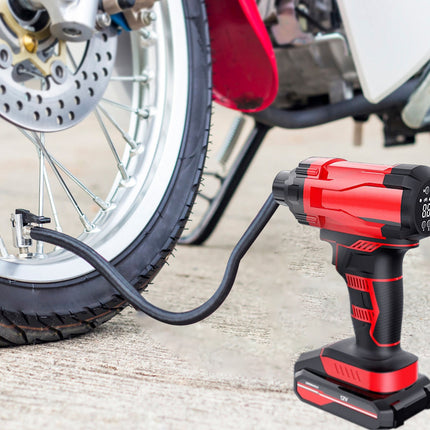 1Pc 150PSI Cordless Car Tire Inflator Rechargeable  2V Portable Electric Air Compressor With LED Light For Car Bike Motorcycle Ball