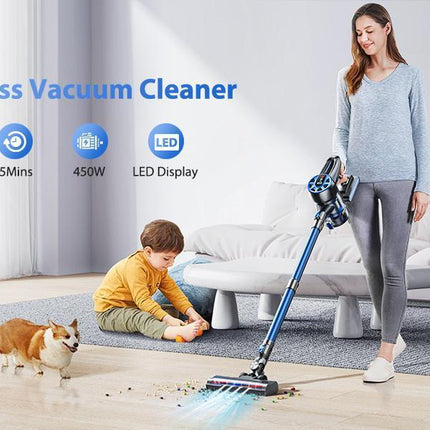 450W 36kPa Powerful Cordless Handheld Vacuum With LED Display, 40-Minute Battery Life, Rechargeable, Suitable For Home Use And Cleaning Pet Hair, Suitable For Hardwood Floors And Carpets