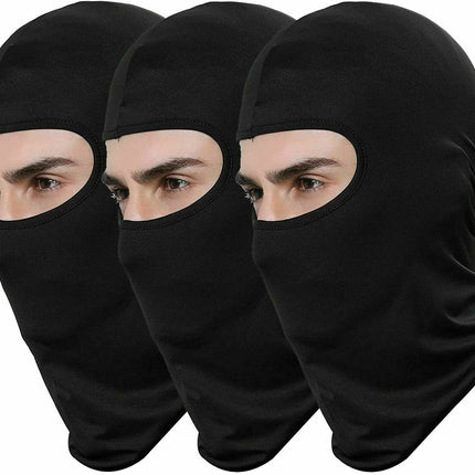 3 Pack Tactical Balaclava Thin Full Face Mask Lightweight Motorcycle Warmer Ski