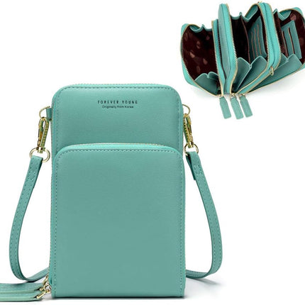 Small Crossbody Cell Phone Bag for Women, Mini over Shoulder Handbag Purse with Credit Card Slots