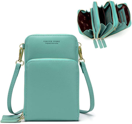 Small Crossbody Cell Phone Bag for Women, Mini over Shoulder Handbag Purse with Credit Card Slots